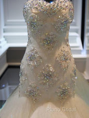 Mermaid Sweetheart Beading Chapel Train Tulle Wedding Dresses