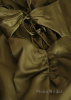 Mermaid V-Neck Satin Long Formal Prom Dresses Elegant Spaghetti Strap Formal Dresses