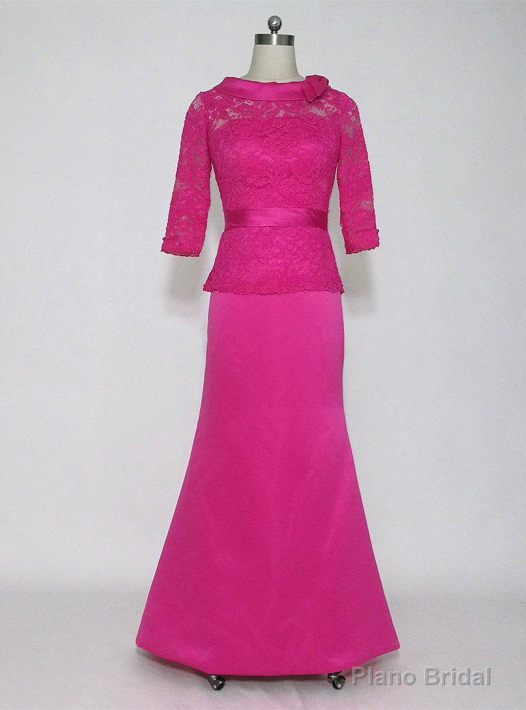 Modern Long High Neck 3/4 Sleeves Mother of the Bride Dresses Formal Dresses Main image
