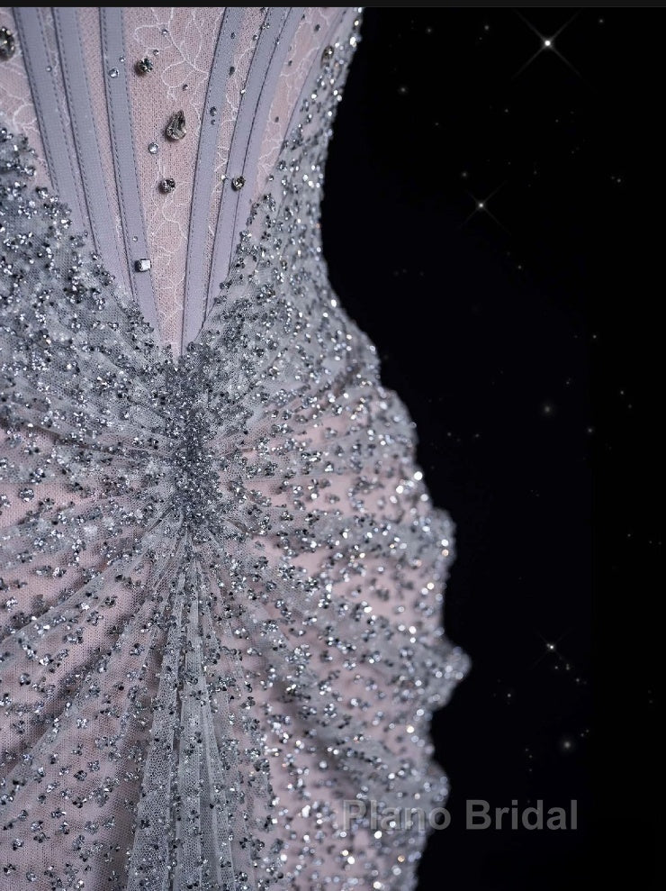 Modest Mermaid Off The Shoulder Sequin Long Formal Prom Dresses Formal Graduation Party Dresses Evening Dresses