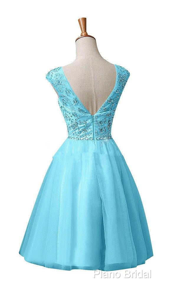New A-Line Scoop Tulle Knee Length Homecoming Dresses Secondary image