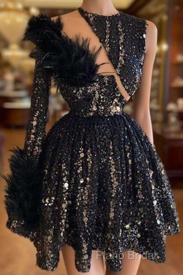 New Arrival Black A-Line Homecoming Dresses Main image