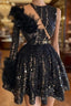 New Arrival Black A-Line Homecoming Dresses