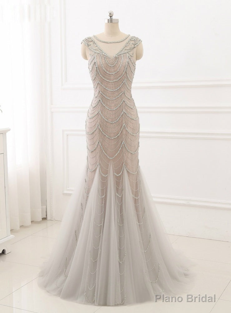 New Evening Dresses Mermaid Formal Women Gowns Lace Beading Main image