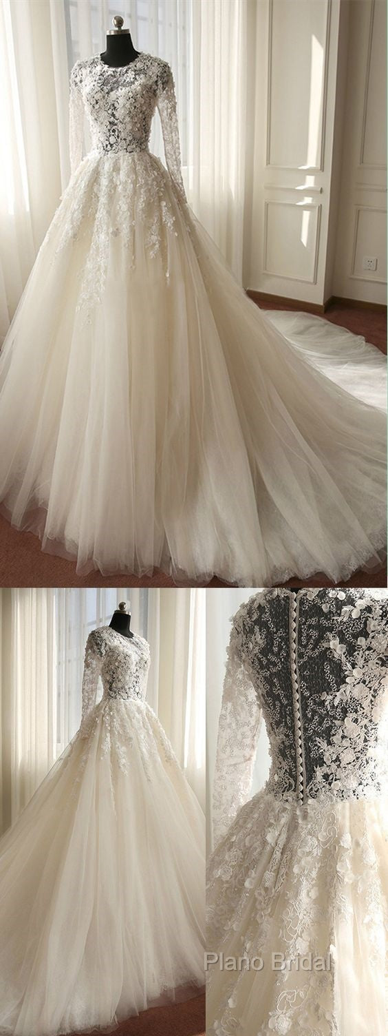 New Style Wedding Dresses Long Sleeves, Bride Dresses, Bridal Gown ,Dresses For Brides