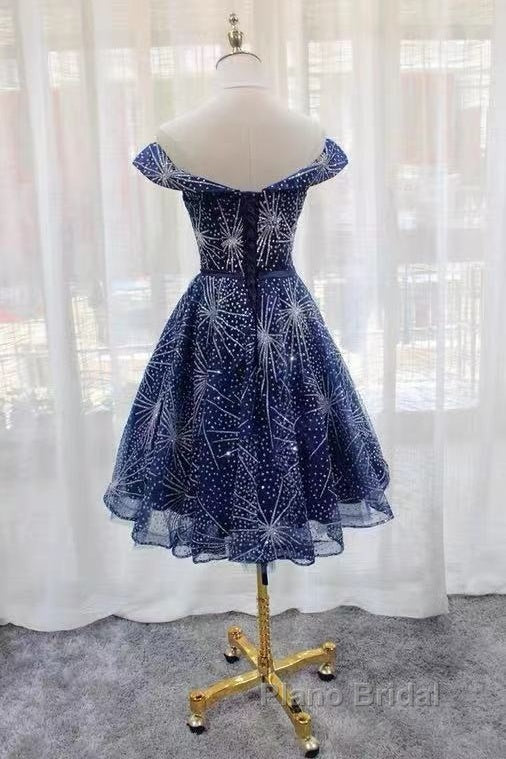 Off Houlder Bridesmaid Dresses, Sequin Evening Dresses, Short Homecoming Dresses,Custom Made
