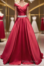 Off the Shoulder Burgundy Long Formal Prom Dresses, Off Shoulder Wine Red Formal Evening Dresses