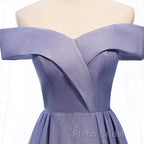 Off the Shoulder Purple Ombre Long Formal Prom Dresses, Off the Shoulder Purple Formal Evening Dress with Corset Back