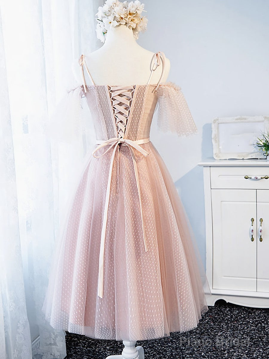 Off the Shoulder Short Pink Prom Dress, Short Pink Formal Graduation Bridesmaid Dresses