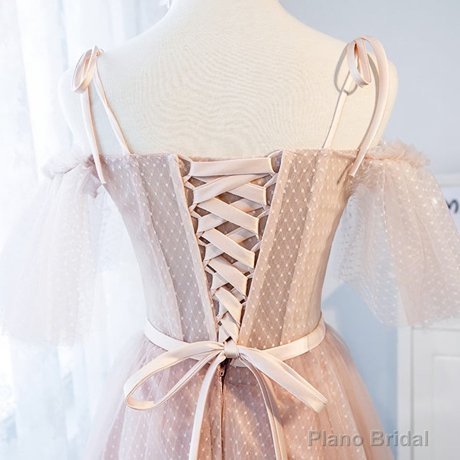 Off the Shoulder Short Pink Prom Dress, Short Pink Formal Graduation Bridesmaid Dresses