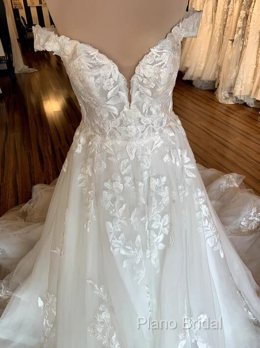 Off The Shoulder Tulle/Lace Wedding Dresses
