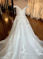 Off The Shoulder Tulle/Lace Wedding Dresses