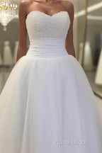 Pearl Sweetheart Tulle Wedding Dresses