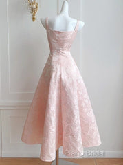 Pink A-Line Vintage Butterfly Embroidered Satin Formal Prom Dresses Birthday Dressesed01772