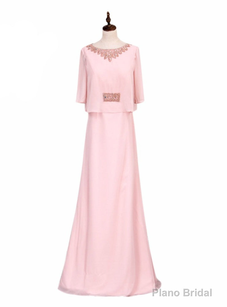 Pink Chiffon Mother Of The Bride Dresses With Jacket Plus Size Main image