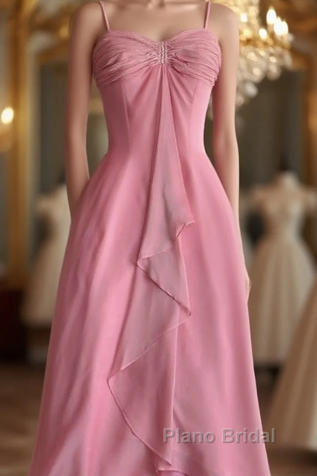 Pink Sheath Long Formal Prom Dresses Sweet Formal Party Dresses Main image