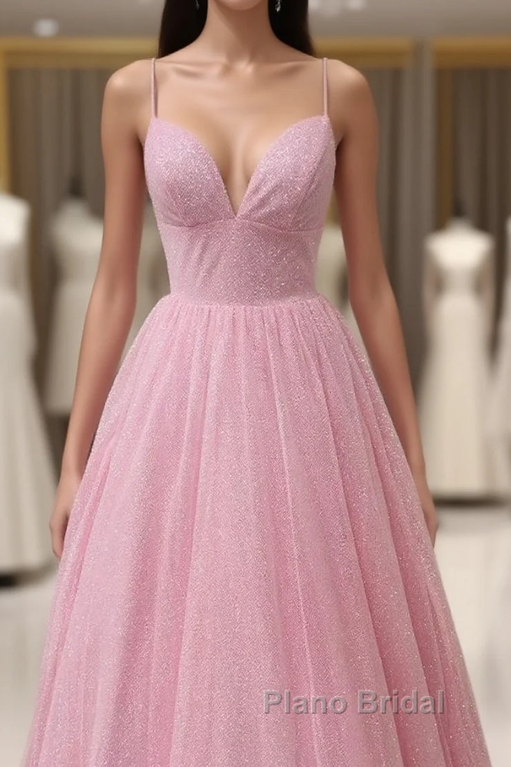 Pink Shinning Formal Prom Dresses, Homecoming Dresses ,Formal Dresses, Evening Dresses, Dance Dresses, Graduation Party Dresses