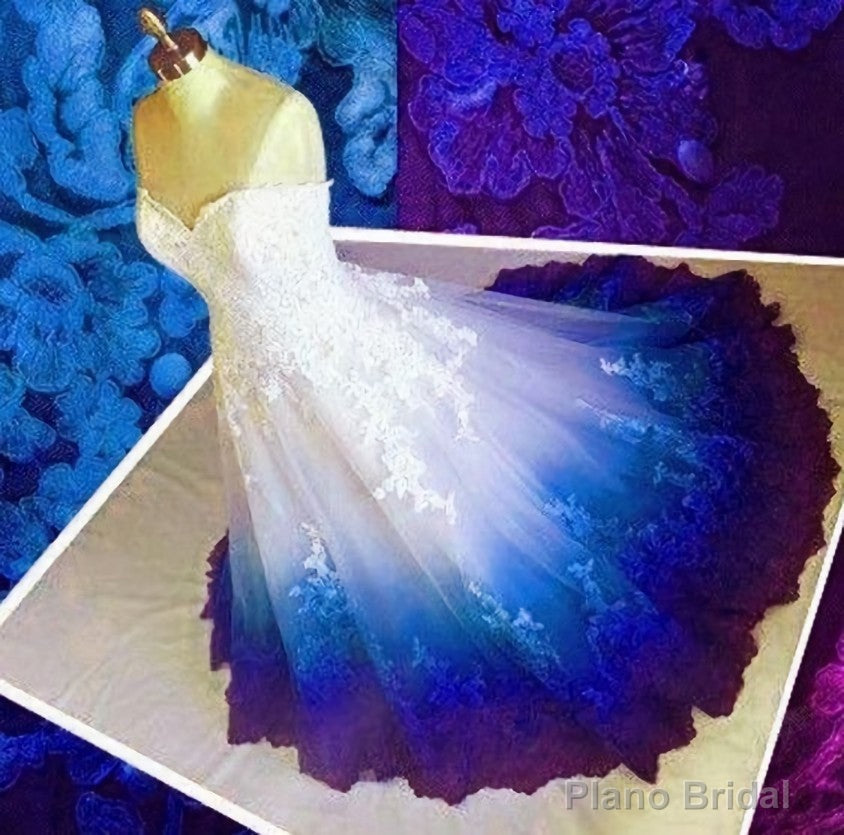 Popular Prom Dresses,Colored Prom Dress, Sweetheart Appliques Prom Dresses,Modern Wedding Dress Main image