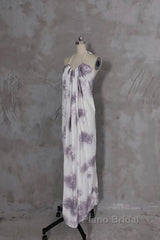 Pretty A Line Halter Floral Chiffon Long Formal Prom Dresses Birthday Dresses For Women