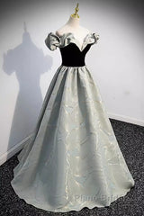 Pretty A Line Off The Shoulder Satin Long Evening Party Dresses Formal Prom Dresses