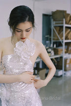 Pretty A Line One Shoulder Silver Sequin Long Length Formal Dresses Formal Prom Dresses