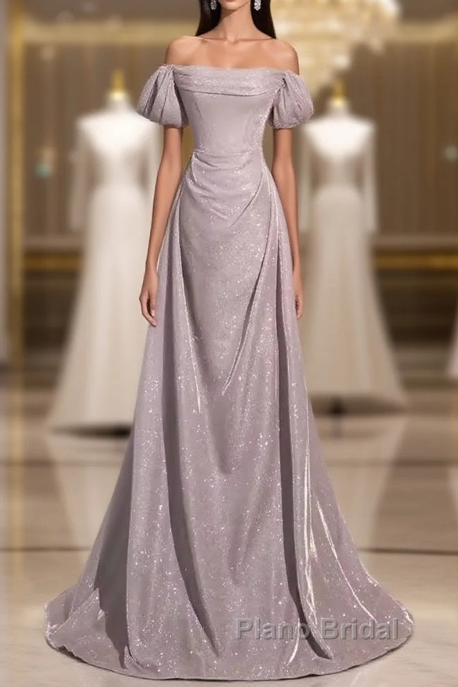 Pretty A Line Square Neckline Sleeveless Long Evening Party Dresses Pink Formal Prom Dresses Main image