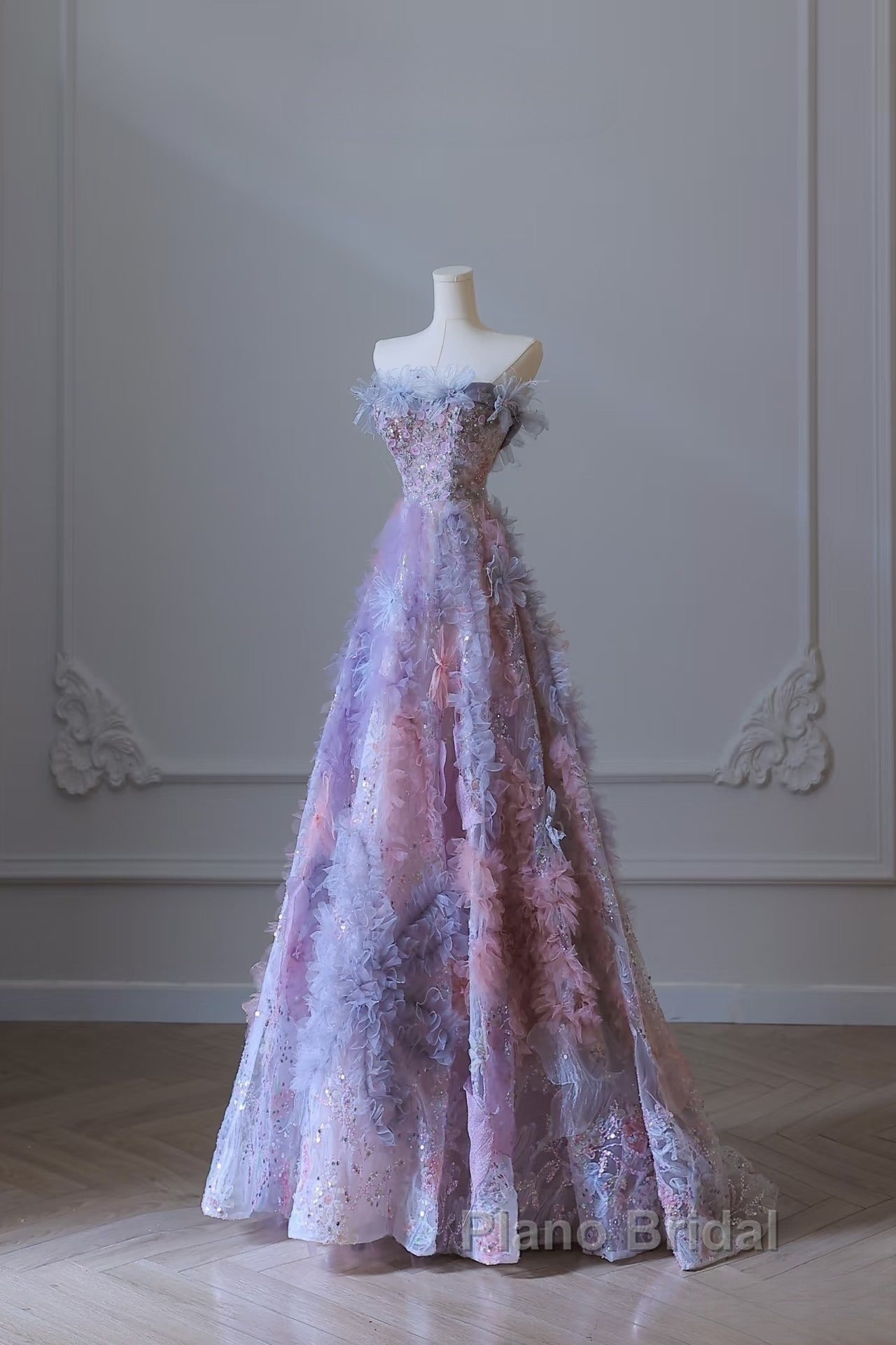 Pretty A Line Sweetheart Tulle Long Formal Prom Dresses Evening Gowns