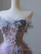 Pretty A Line Sweetheart Tulle Long Formal Prom Dresses Evening Gowns