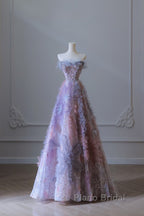 Pretty A Line Sweetheart Tulle Long Formal Prom Dresses Evening Gowns