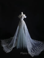 Pretty Mermaid Off The Shoulder Silver Beads Long Formal Prom Dresses Formal Evening Dresses