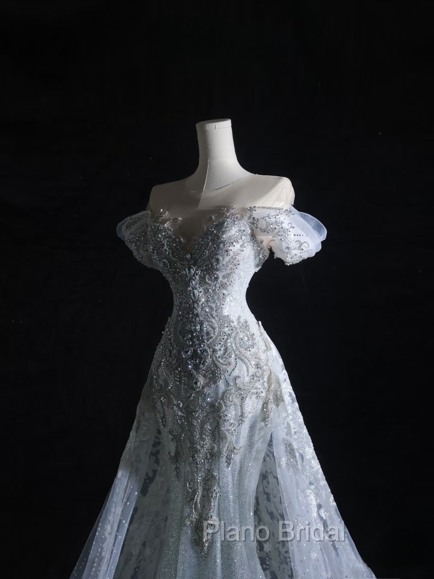 Pretty Mermaid Off The Shoulder Silver Beads Long Formal Prom Dresses Formal Evening Dresses