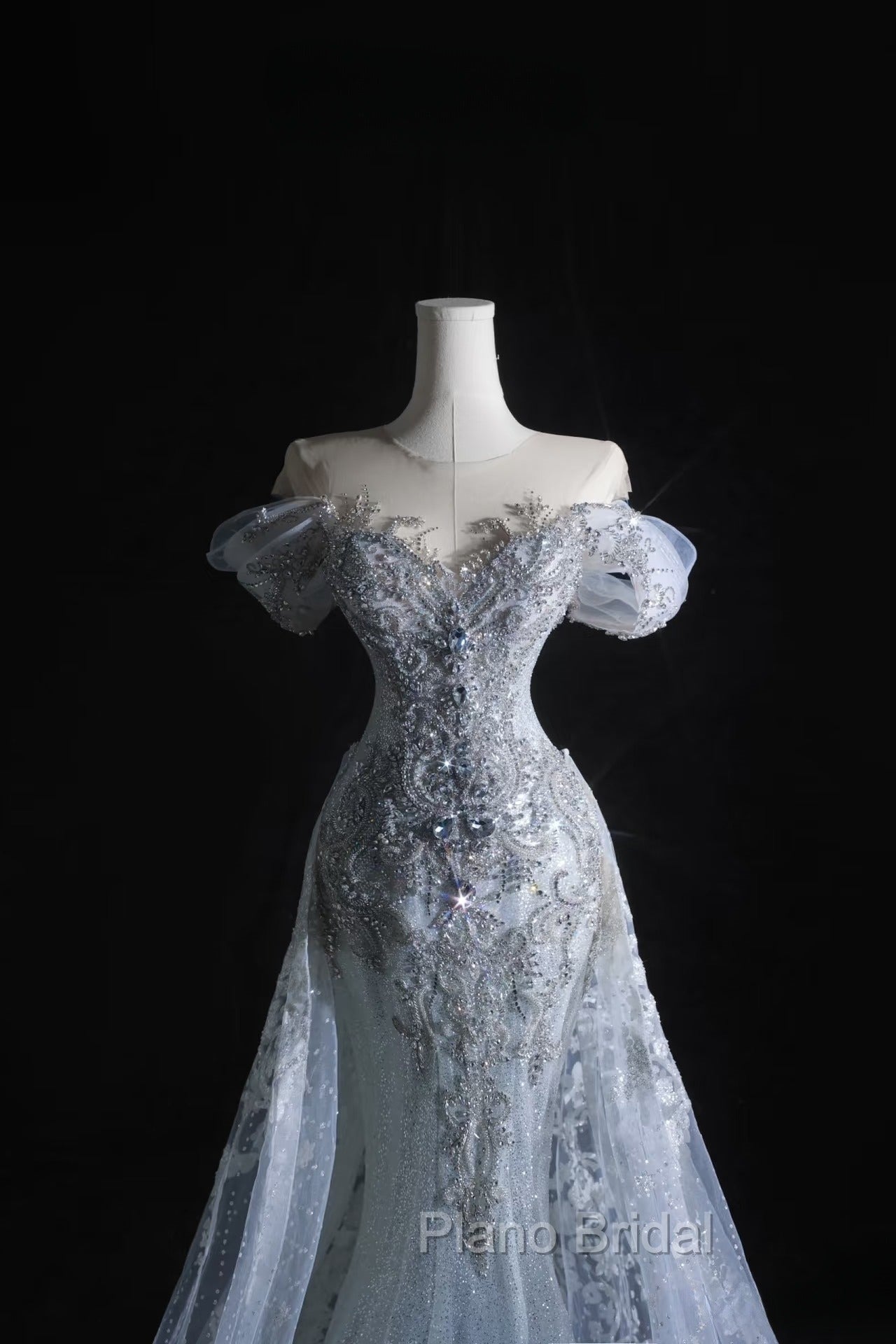 Pretty Mermaid Off The Shoulder Silver Beads Long Formal Prom Dresses Formal Evening Dresses