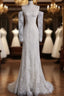Princess Sheath Off The Shoulder White Lace Long Wedding Dresses Brides Dresses