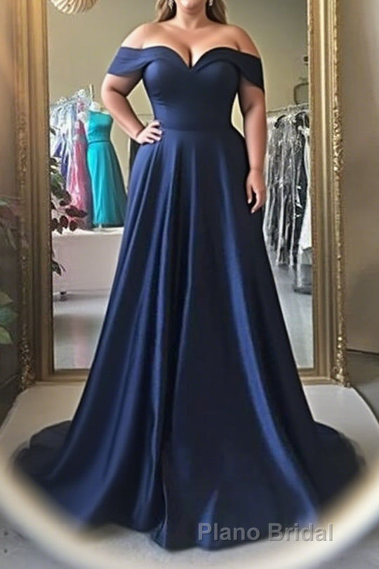 Simple Off The Shoulder Long Ball Gowns Formal Prom Dresses Main image