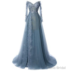 A-Line/Princess Tulle Long Sleeves Sweetheart 2025 Prom Dresses