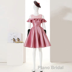 Pink Short Girls Cute Short Formal Prom Dresses