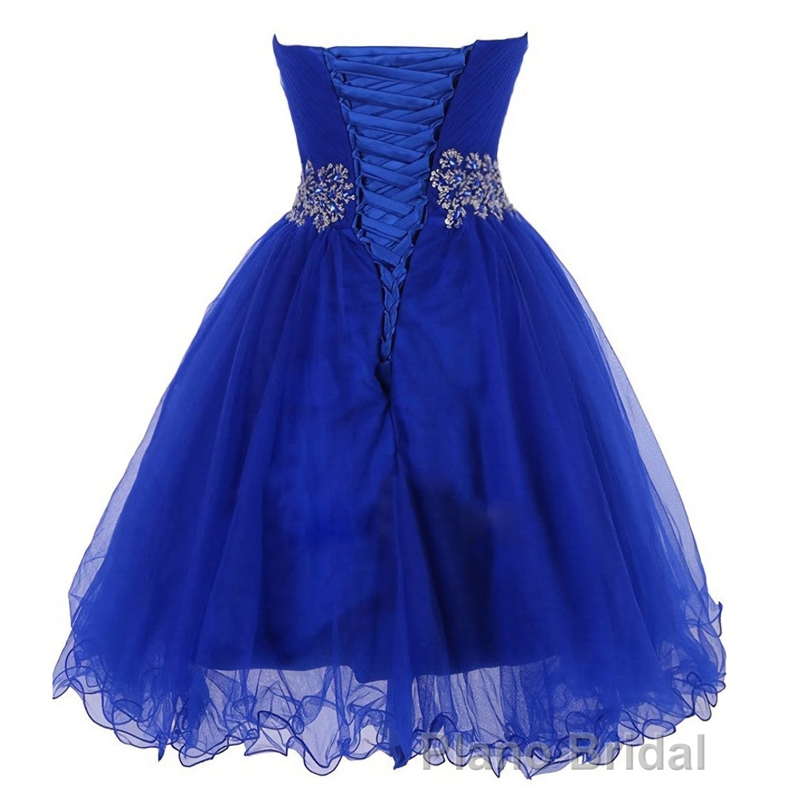 Cheap Homecoing Short Homecoing Sweetheart Royal Blue Homecoing Beading Homecoing Royal Blue Formal Prom Dresses Secondary image
