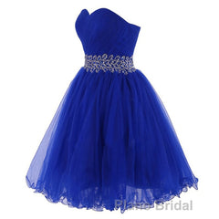 Cheap Homecoing Short Homecoing Sweetheart Royal Blue Homecoing Beading Homecoing Royal Blue Formal Prom Dresses