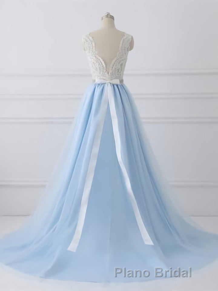 Sky Blue Long Elegant For Teens Beauttiful Formal Prom Dresses