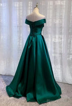 Satin Long Sweetheart Junior Prom Dresses, Elegant Evening Dresses