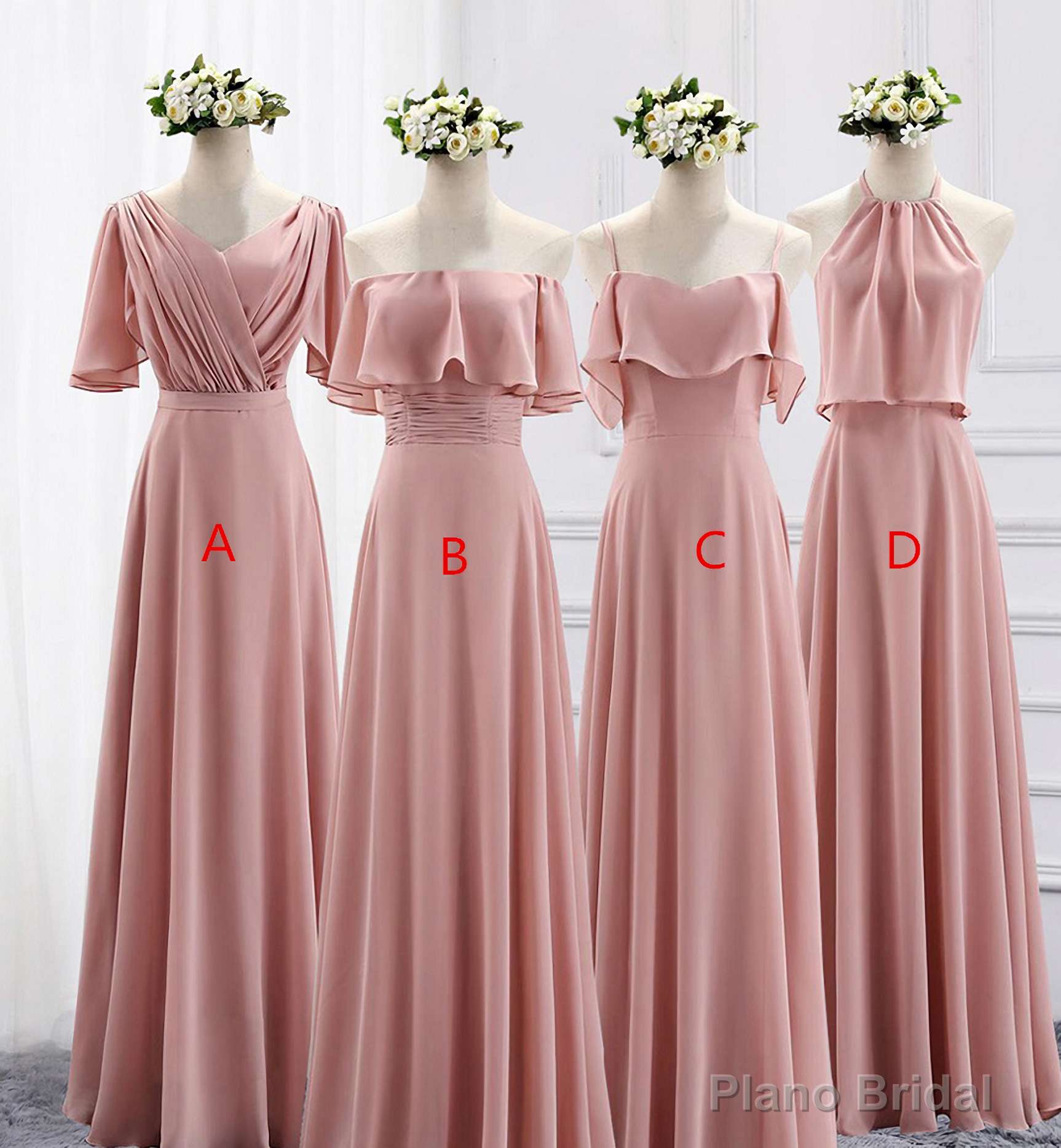 simple chiffon long Bridesmaid Dresses Secondary image