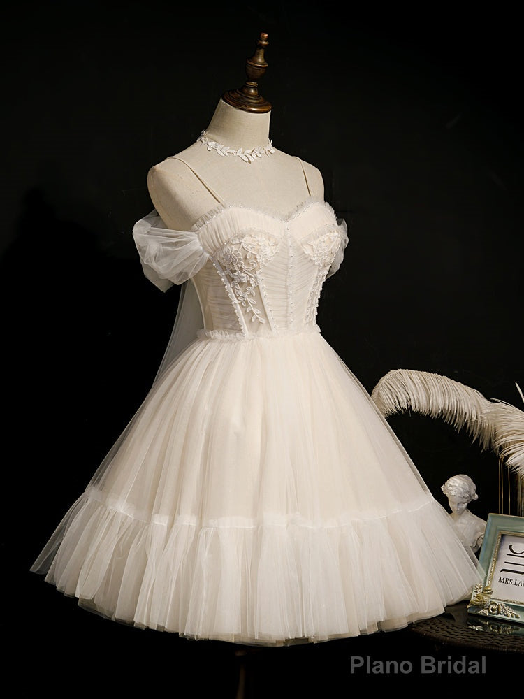 Homecoming Dresses, White Homecoming Dresses, Sweet 16 Dress, Sexy Homecoming Dress, Cute Cocktail Dress Secondary image