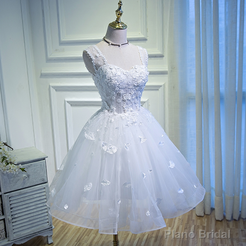 Beautiful Homecoming Dresses, Sweet 16 Dress, White Homecoming Dress, Cute Cocktail Dress