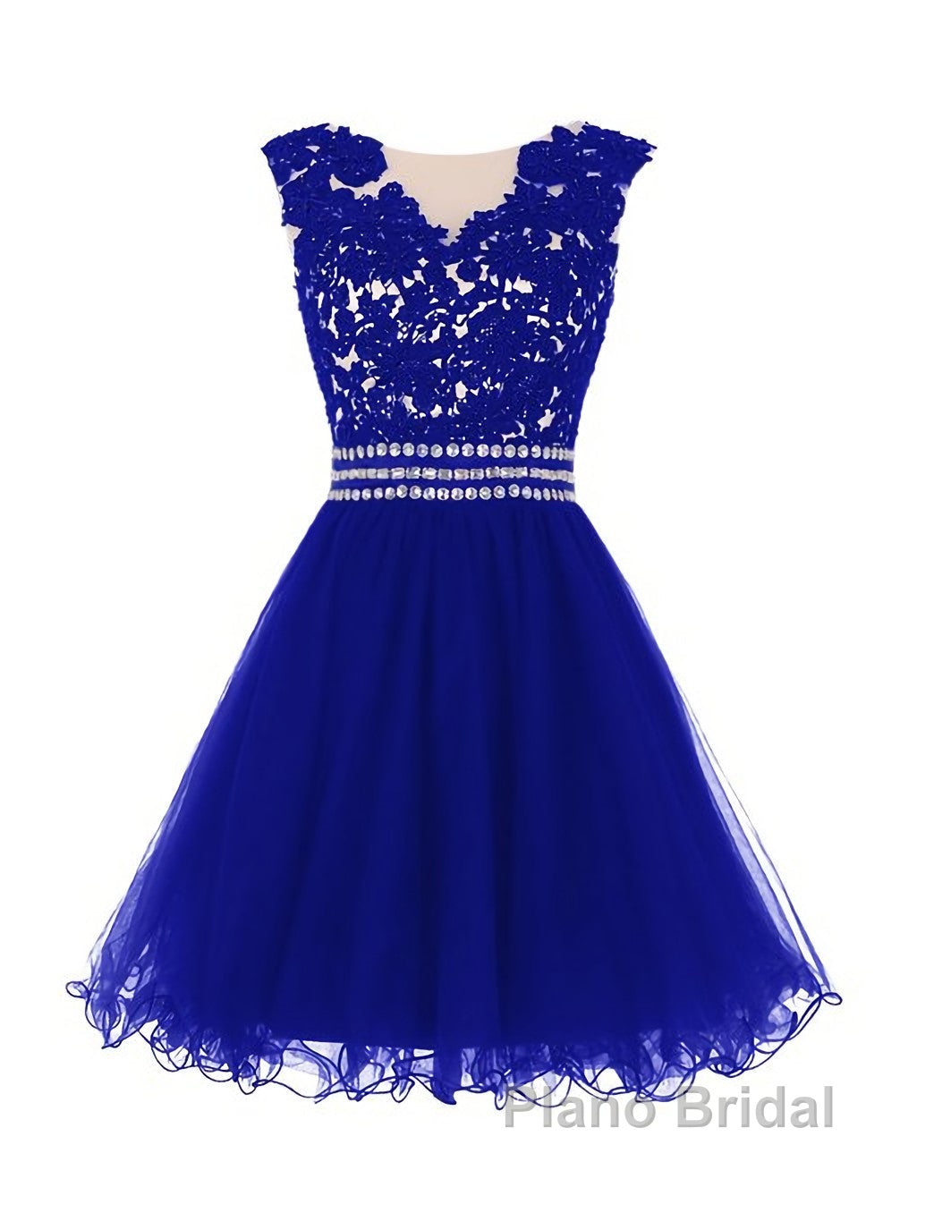 Navy Blue Lace Short With Waist Beadings Royal Blue Custom Made Mini Length Women Skirt Formal Prom Dresses
