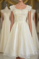 Classy Ivory Beach Handmade Short Formal Prom Dresses