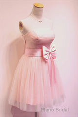 Strapless A Line 2023 Simple Cheap Short Formal Prom Dresses