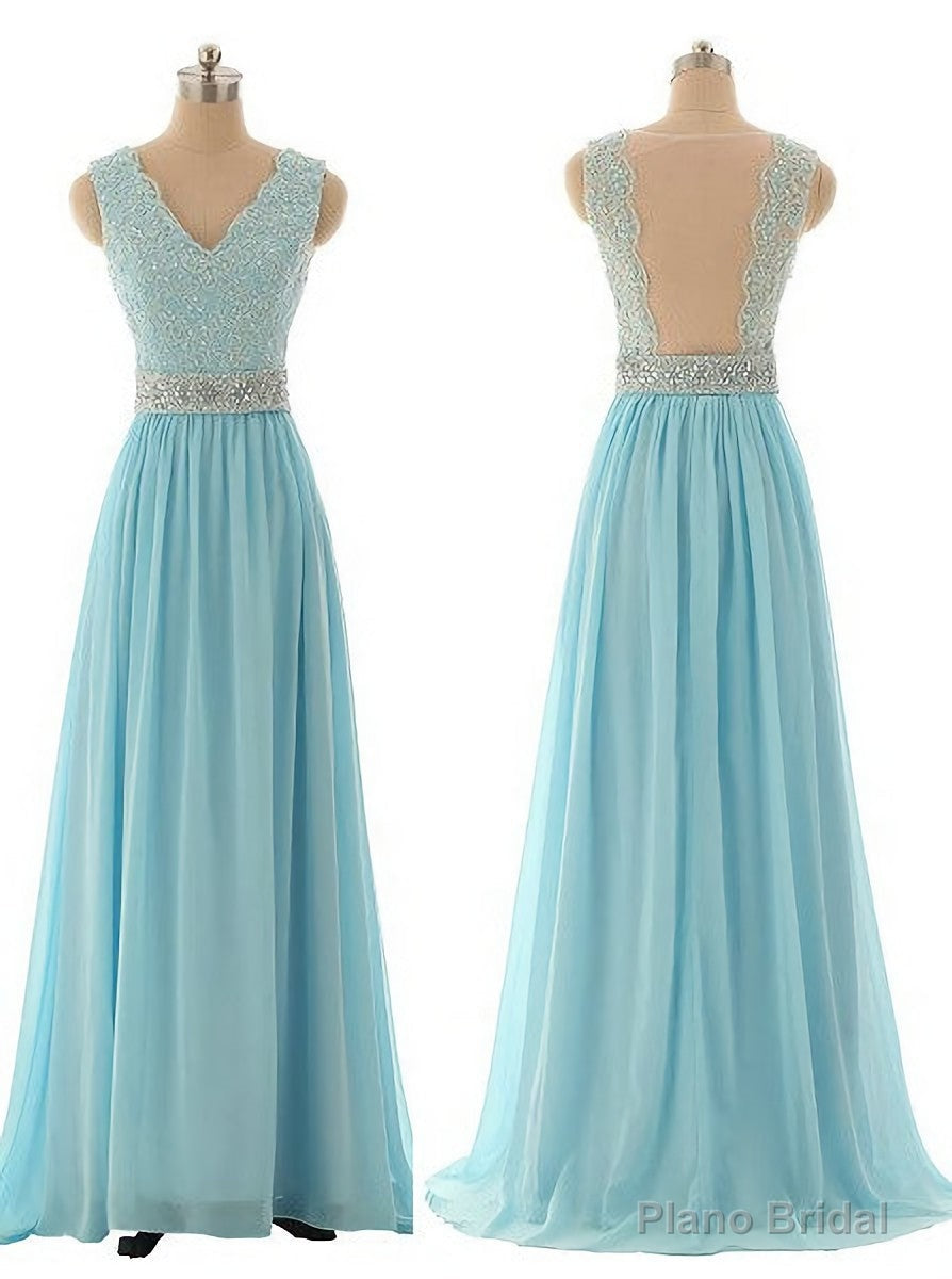 Lace Prom Dresses, Blue Prom Dress, Modest Prom Gown Light Blue Prom Gown Evening Dress, Backless Evening Gowns Party Gowns