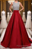 High Low Beaded Red Beautiful Simple Cheap Modest Formal Prom Dresses