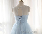 Tulle Short Charming Short Light Blue Cute Formal Prom Dresses
