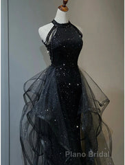 Formal Prom Dresses Sparkle & Shine Dresses Wedding Party Sleeveless Sequined with Crystals Sequin Ruffles